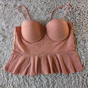 Unbranded peach swim top- size large
